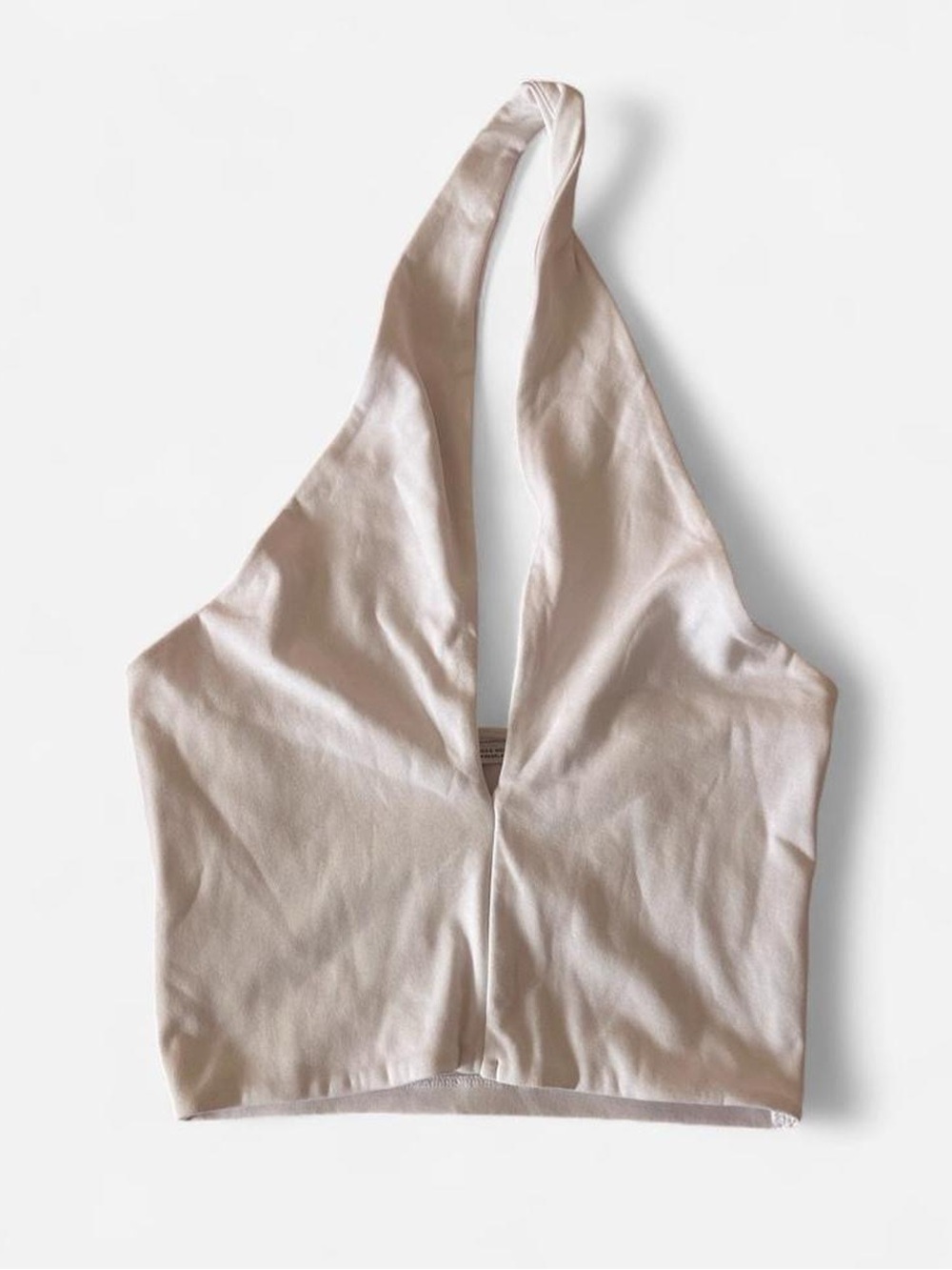 Zara White Halter Crop Top Size L NWOT